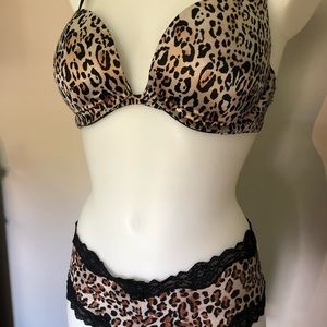 Animal Print VS Very Sexy Push Up Bra/Panties Set